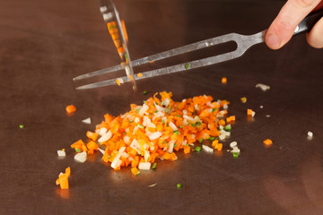 Chef preparing food