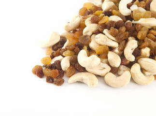 Mixed nuts and raisins