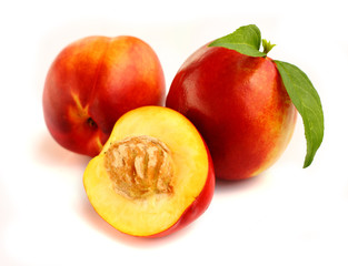 Fototapeta na wymiar Isolated fruits - Nectarines