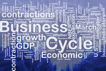 Business cycle background concept