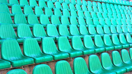Fototapeta premium empty row plastic seat