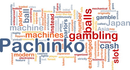 Pachinko gambling background concept