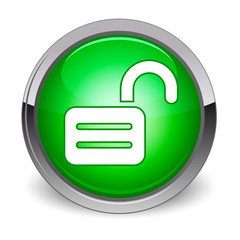 Lock Open Glossy Icon