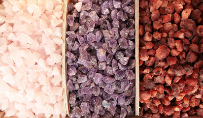 Rosenquarz, Amethyst, Carneol