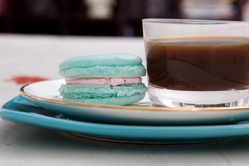 Macaroons and coffee