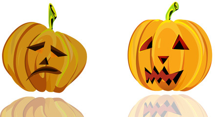 sad and funny halloween pumpkins