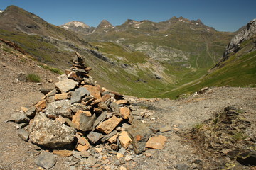 mountain ridges in French Pyrenees