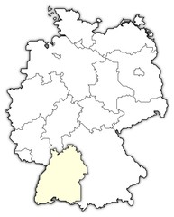 Political map of Germany