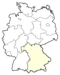 Fototapeta premium Political map of Germany