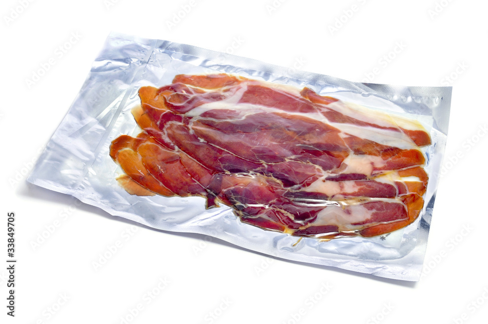 Poster jamón serrano envasado al vacío