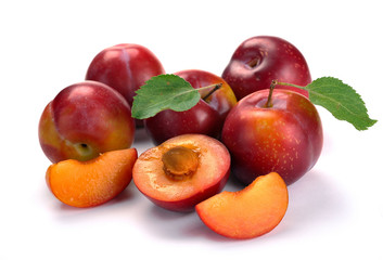 plum and leaves