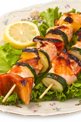 salmon kebab