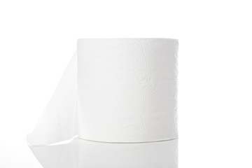 Clean white toilet paper
