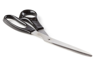A pair of black scissors
