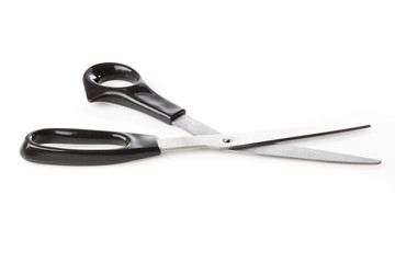 A pair of black scissors