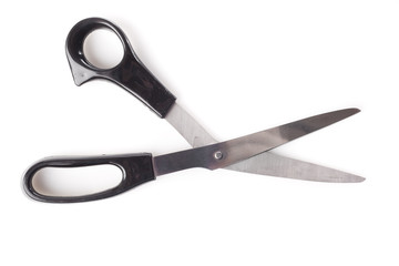 A pair of black scissors