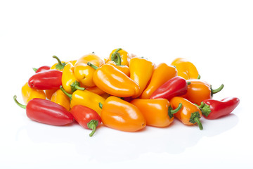 A group of baby peppers
