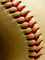 Fototapeta na wymiar Closeup of baseball