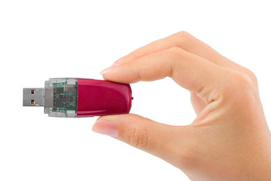 Flash drive in hand