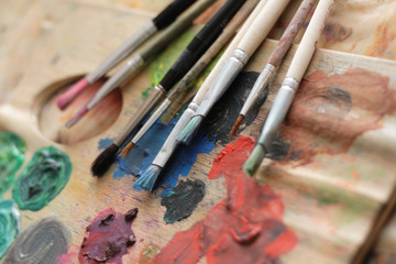 Fototapeta premium paint brushes