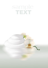 spa still life with flowers