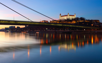 Bratislava castle and New bridge