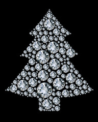 Christmas tree made from diamonds. - 33856595