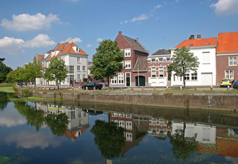 Fototapeta na wymiar canal in Bergen op Zoom