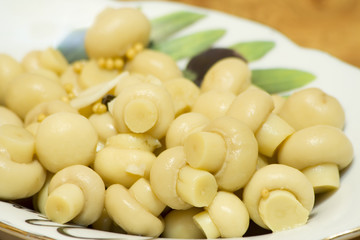 Marinated champignons with spices