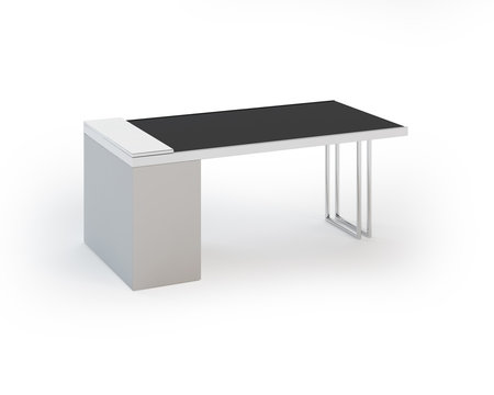 Contemporary Office Table on White Background