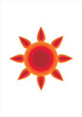 From Dark Red to Orange Sun