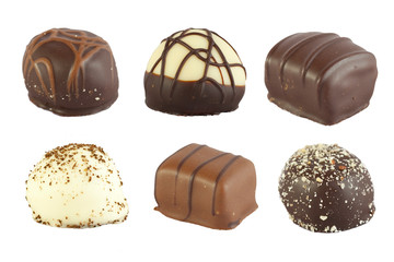 A small selection of chocolates.