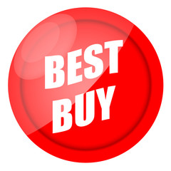Best buy red sticker isolated on white