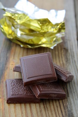 chocolate with a shiny open gold cover