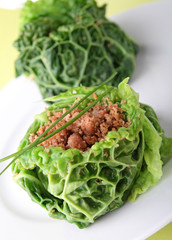 petits choux vert farci