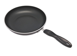 Black pan with handle