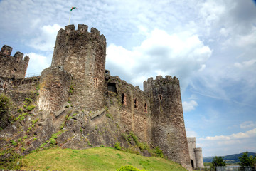 Fototapeta na wymiar Medieval Castle in Conwy, North Wales
