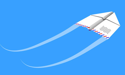 avion de papel volando