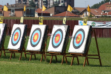 Target boards for archery shooting