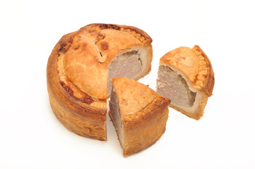 Pork Pie With Slices Cut Out