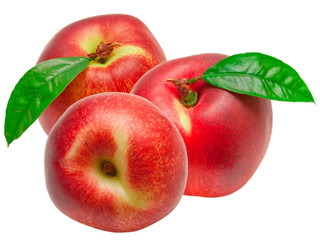 peach isolated on white background