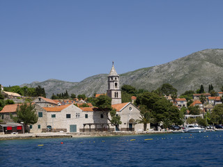 Fototapeta premium Cavtat a beautiful town by the sea in Croatia