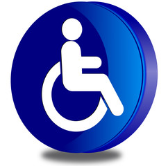 Handicap glossy icon