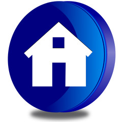 Obraz premium Home glossy icon