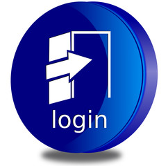 Login glossy icon