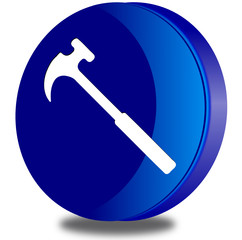 Hammer glossy icon