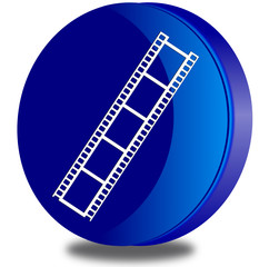 Film strip glossy icon