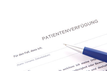 Fototapeta premium Patientenverfügung
