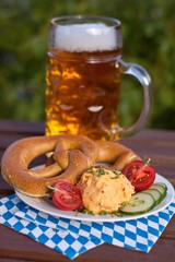 Pretzel and obazda cheese