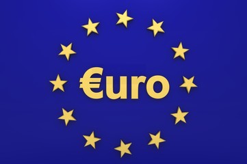 Euro-Tafel blau